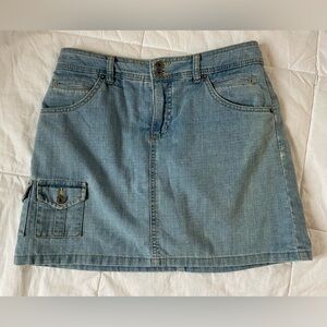 Gloria Vanderbilt Light Blue Denim Mini Skorts